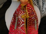 barbie red gold cape view